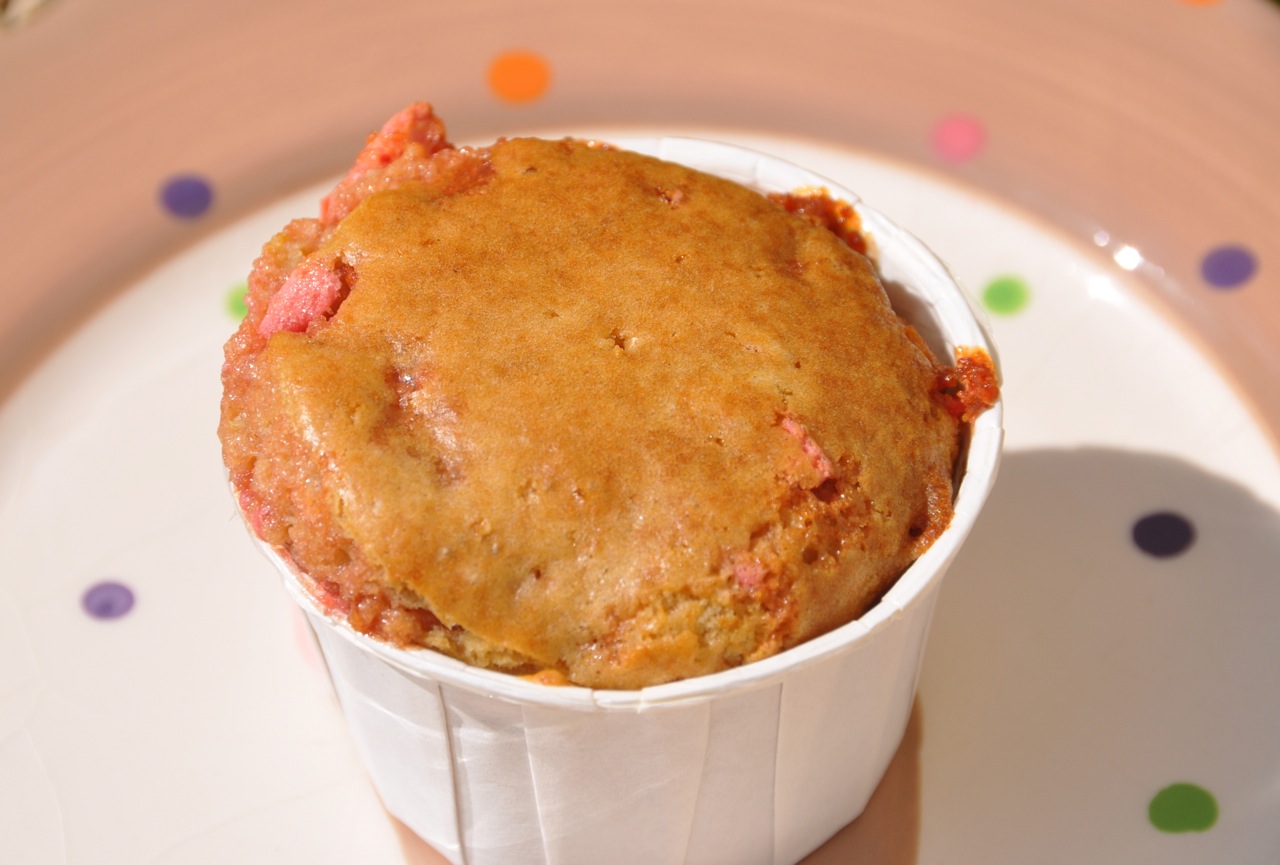 Muffins aux pralines roses