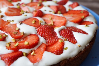 Tarte fraises et noix de coco