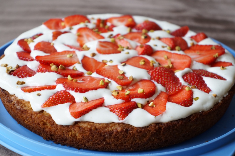 Tarte fraises et noix de coco