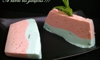 Flan fraises mûres et menthe