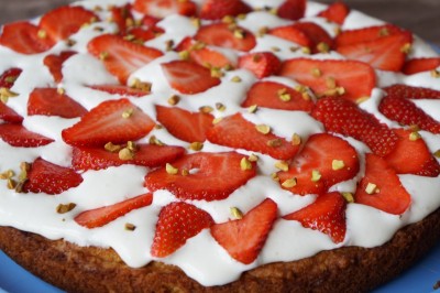 Tarte aux fraises et noix de coco