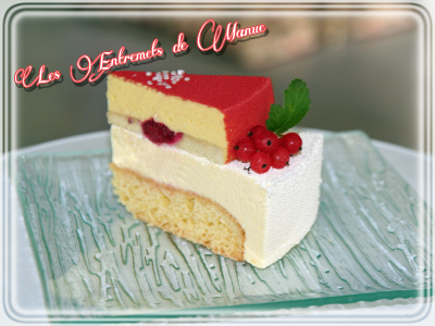 Entremets groseilles litchis