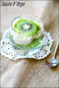 Verrines Kiwi Mascarpone