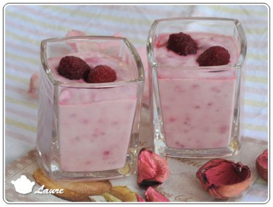 Crème de framboise à la rose