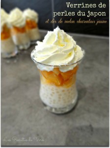 Verrines perles du japon et melon