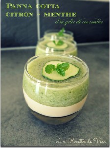 Panna cotta citron menthe