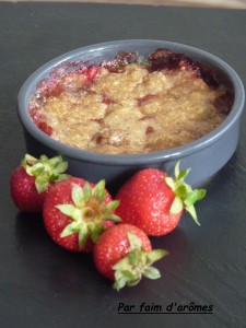 Crumble fraise rhubarbe