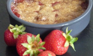 Crumble fraise rhubarbe