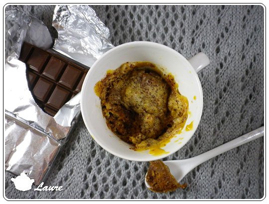 Mug cake chocolat et vanille