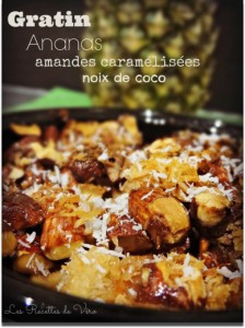 Gratin ananas amandes