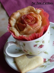 Tartelettes aux pommes façon bouquet de roses, Saint-Valentin