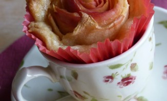 Tartelettes aux pommes façon bouquet de roses, Saint-Valentin