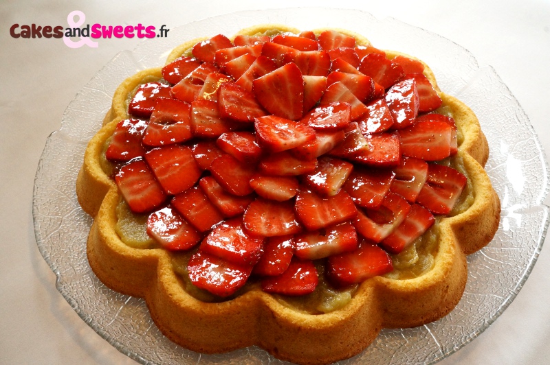 Biscuit rhubarbe fraises
