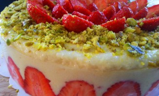 Fraisier Pistache sans Lactose