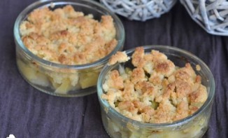 Crumble pomme rhubarbe