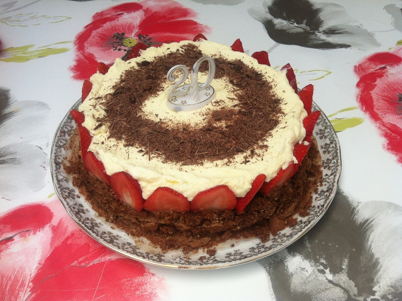 Fraisier trois chocolats