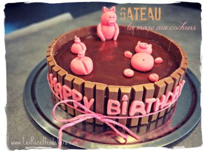 Gâteau "La mare aux cochons"