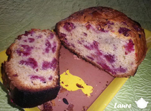 Cake framboises amandes