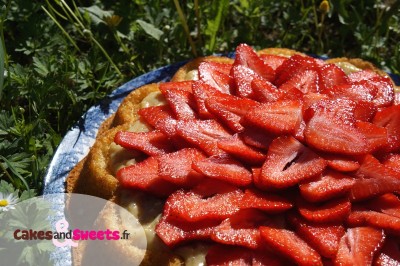 Gâteau Fraises Curd Citron Menthe