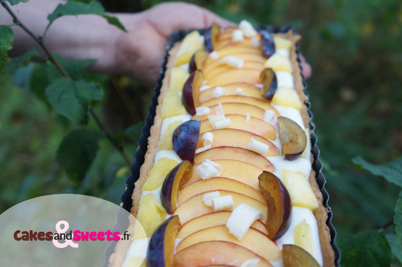 Tarte aux fruits mousse chocolat blanc