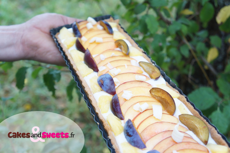 Tarte aux fruits mousse chocolat blanc