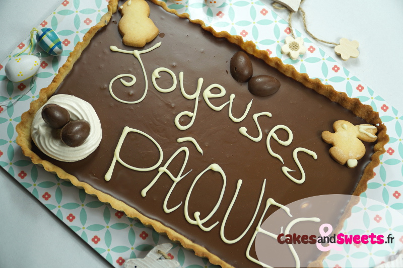 Tarte Chocolat Noisettes de Pâques