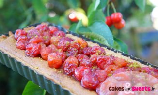 Tarte aux Cerises Crème Amande Pistache