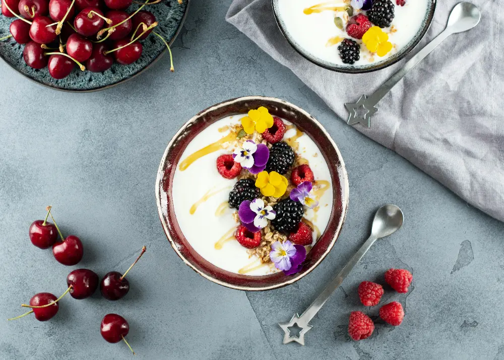 Topping original fleurs et fruits
